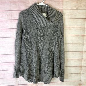 Ruby Moon‎ Gray Long Sleeves Cowl Neck Sweater Size Medium